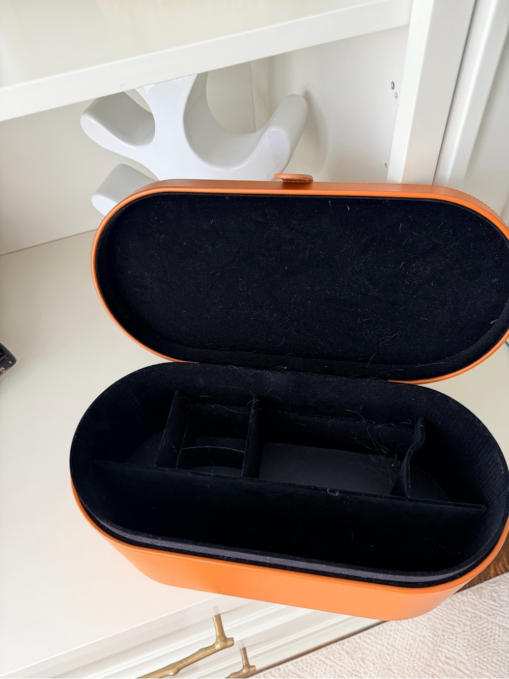 DYSON Airwrap Hair Styling Storage Case Box Only Leather Brown - Picture 6 of 9